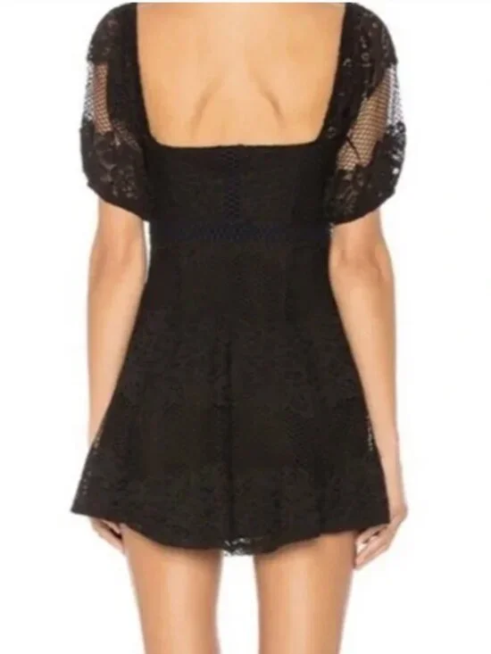 Free People Black Lace Mini dress - Picture 2 of 4